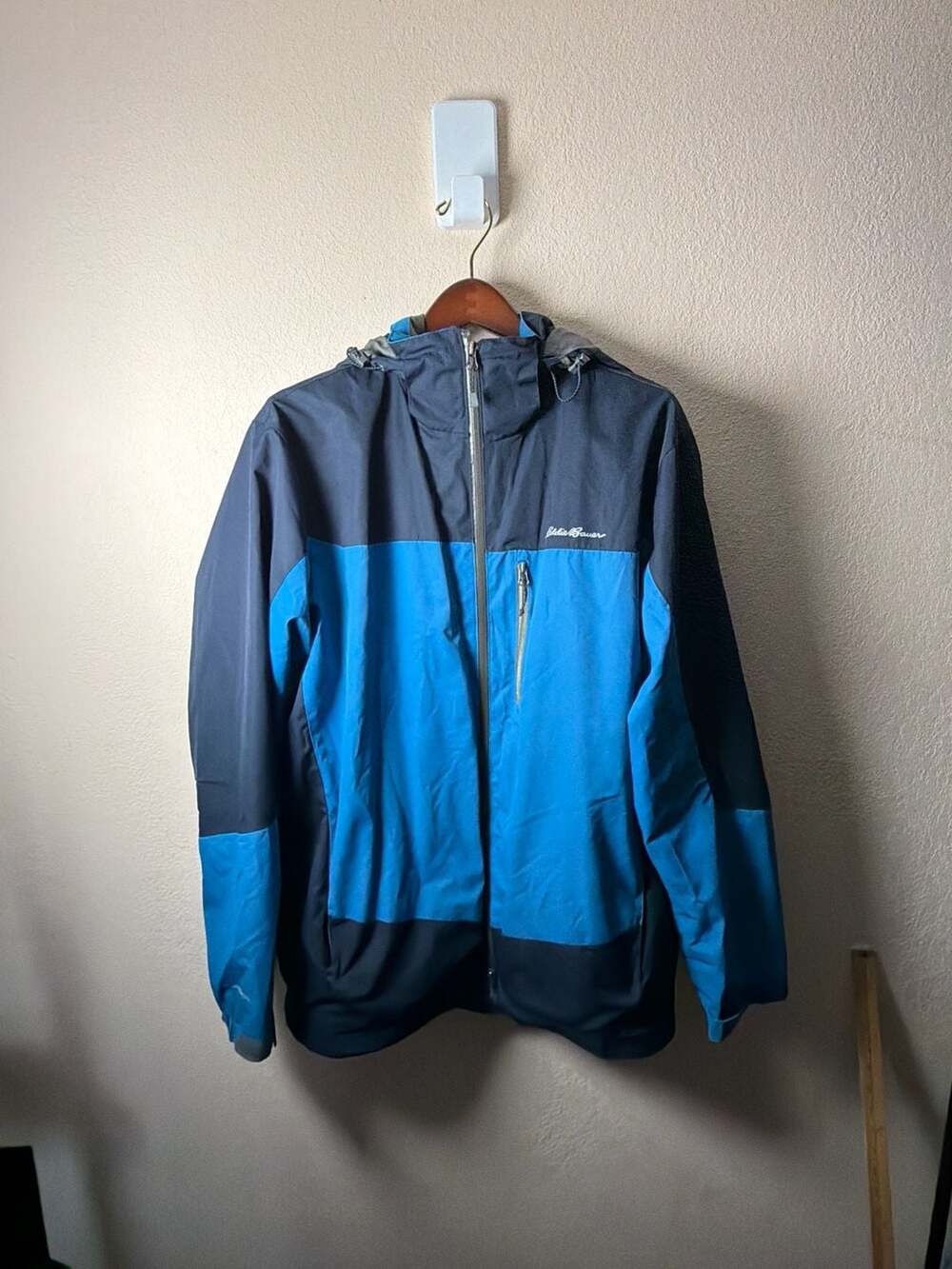 Eddie Bauer Weatheredge Men's Blue Waterproof Shell Ski Jacket Size Large